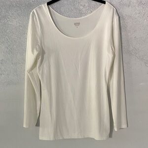 HEATTECH Super Comfy White Long Sleeve Tee size Women XL / Preowned